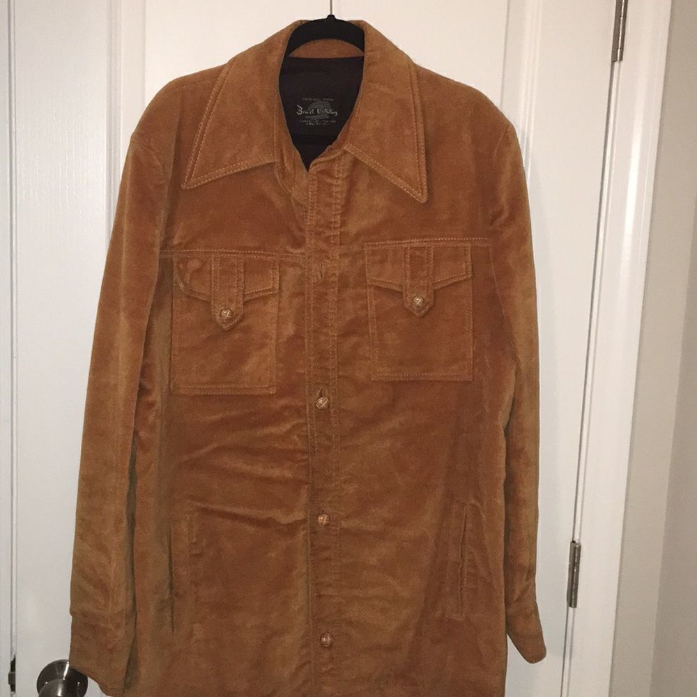 Vintage Brad Whitney Carmel California Corduroy jacket retro 70’s disco style XL